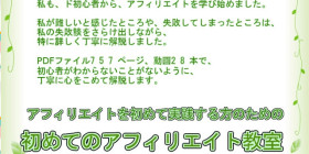 初めてのアフィリエイト教室【ぴょんちぃ先生】